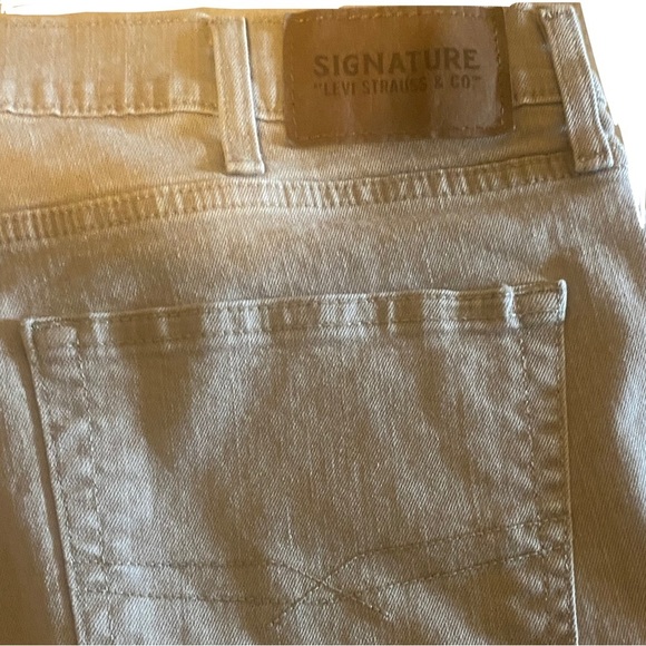 Levi's Classic Denim Short Plus Size Long Casual Dadcore High Rise Khaki Fray - Picture 7 of 11